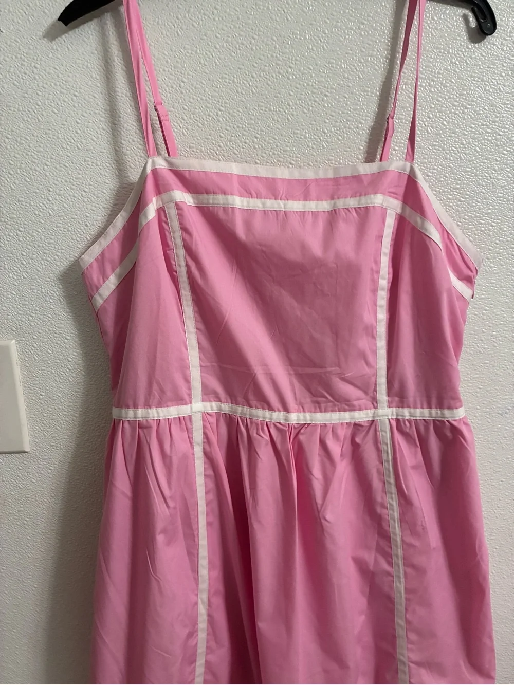 Women’s Pink Tiered Spaghetti-Strap Dress Large